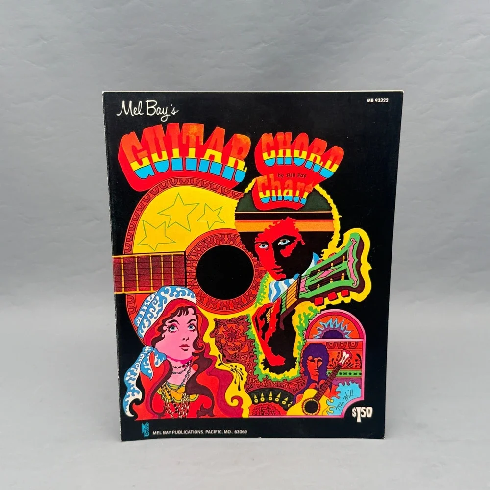 Mel Bay's Guitar Chord Chart Psychedelic Art By Ron Hill 1967